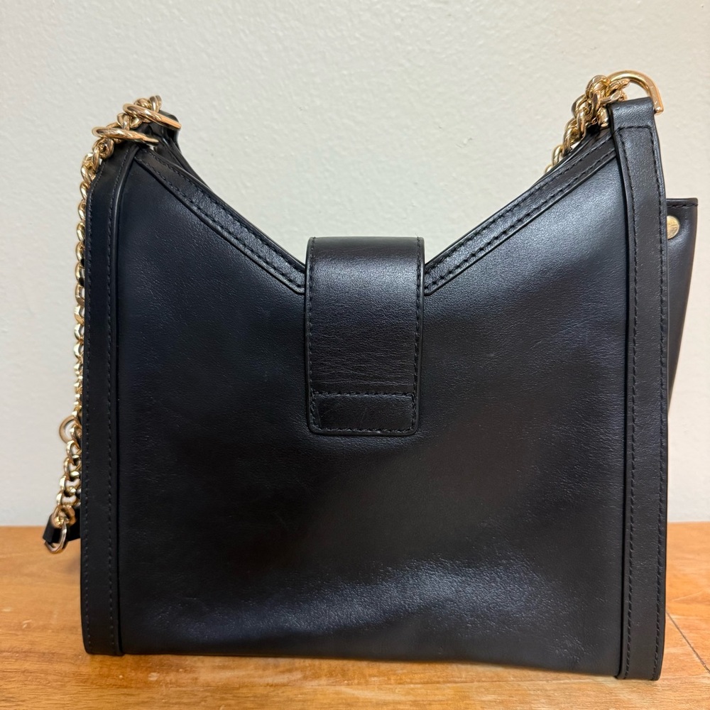 Michael Kors Black Leather Chain Shoulder Bag - Picture 3 of 6